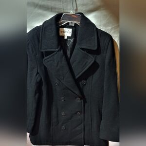 Charles Klien black wool button-up jacket size 12